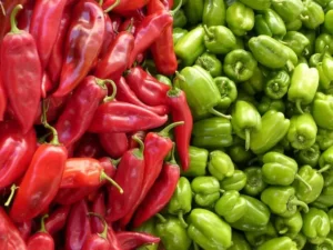 Bienfaits du poivron Bienfaits pour la santé, riches en vitamines, antioxydants et fibres alimentaires."