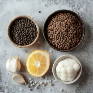 Étapes de préparation de la recette figatellu lentilles