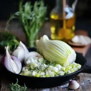 Les ingrédients pour réaliser des recettes au fenouil à la poêle