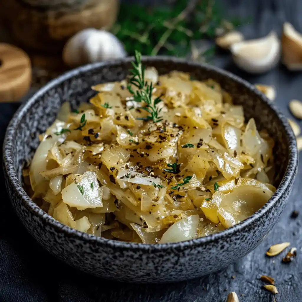 Fenouil sauté à la poêle avec huile d’olive, ail et herbes – recette facile et savoureuse.