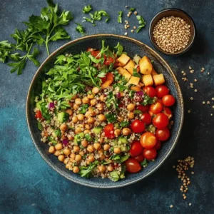 Taboulé au Quinoa et Légumes Croquants