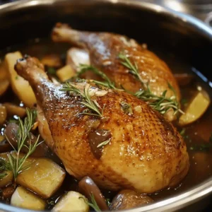 Recette de la canette entière en cocotte