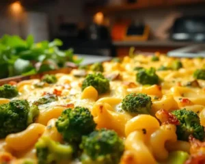 Étapes de cuisson du gratin de pâtes aux brocolis