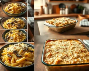 Étapes détaillées de la recette de gratin de pâtes