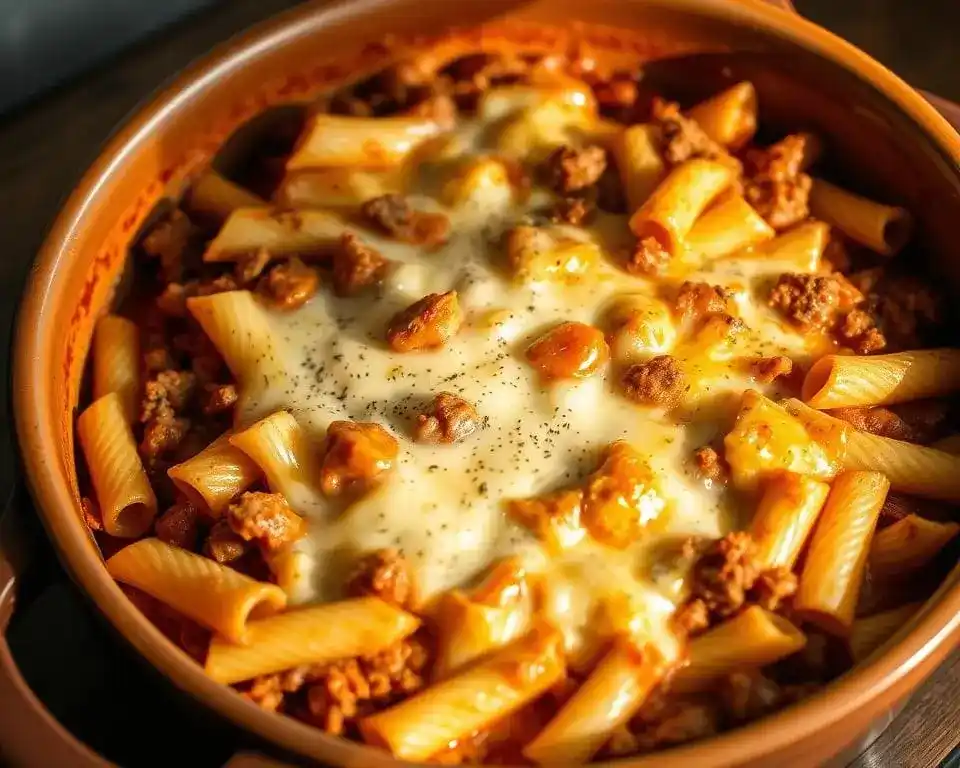 Gratin de pâtes à la viande hachée: Recette Facile