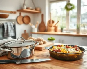 Les ingrédients indispensables Gratin de pates au knacki