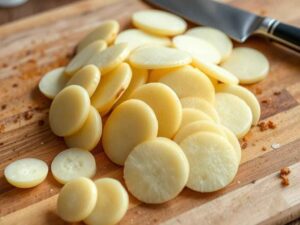 Épluchez les pommes de terre et coupez