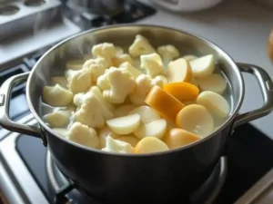 Étape 2 : Pré-cuisson des légumes
