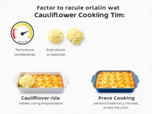 Facteurs Influençant le Temps de Cuisson du Gratin de Chou-Fleur