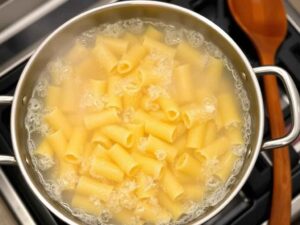 Faites cuire les pâtes dans une casserole
