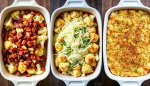Gratin mixte: Ajoutez des pommes de terre ou des brocolis pour varier les textures et les saveurs.