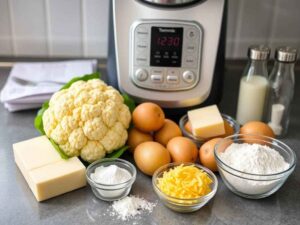 Ingrédients pour le Gratin Chou Fleur Pomme de Terre Thermomix
