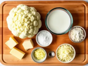 Ingrédients pour le Gratin de Chou Fleur