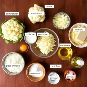 Ingrédients pour le Gratin de Chou-Fleurs Sans Béchamel