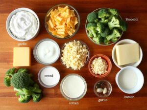 Ingrédients pour le Gratin de Pâtes et Brocolis