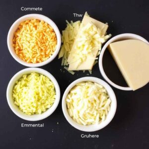 Ingrédients pour le gratin de brocolis Thermomix