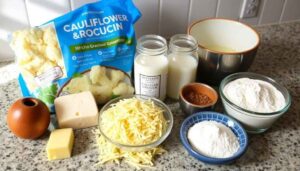 Ingrédients pour un Gratin de Chou Fleur Congelé Réussi