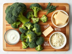 Les Ingrédients pour le Gratin de Brocolis à la Crème