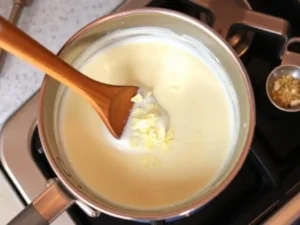 Préparation de la Sauce à la Crème