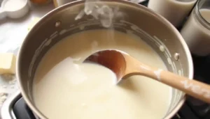 Préparation de la sauce béchamel