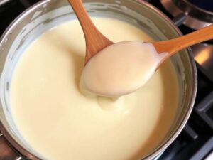 Préparation de la sauce béchamel pour le gratin de chou-fleur traditionnel