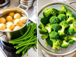 Préparation du Gratin aux Brocolis et Pomme de Terre