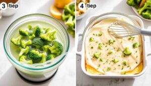 Préparation du Gratin de Brocolis Sans Béchamel