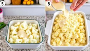 Préparation du Gratin de Chou Fleur Congelé