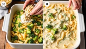Préparation du Gratin de Pâtes et Brocolis