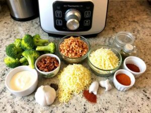 Préparation du gratin de brocolis au Thermomix