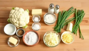 ngrédients pour le Gratin de Chou-Fleur Traditionnel