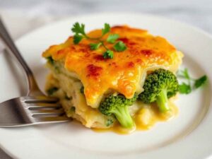 Gratin-de-brocolis-light-servi-dans-une-assiette-pret-a-deguster