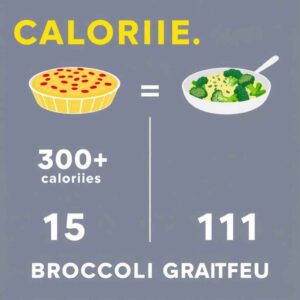 Informations sur le gratin de brocolis light cuison calorie