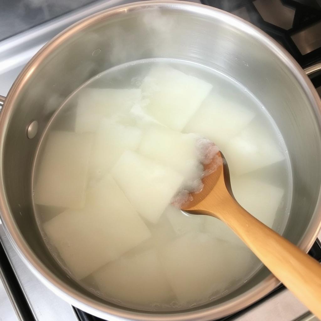 Casserole pour cuire les crozets du Gratin de Crozet Savoyard