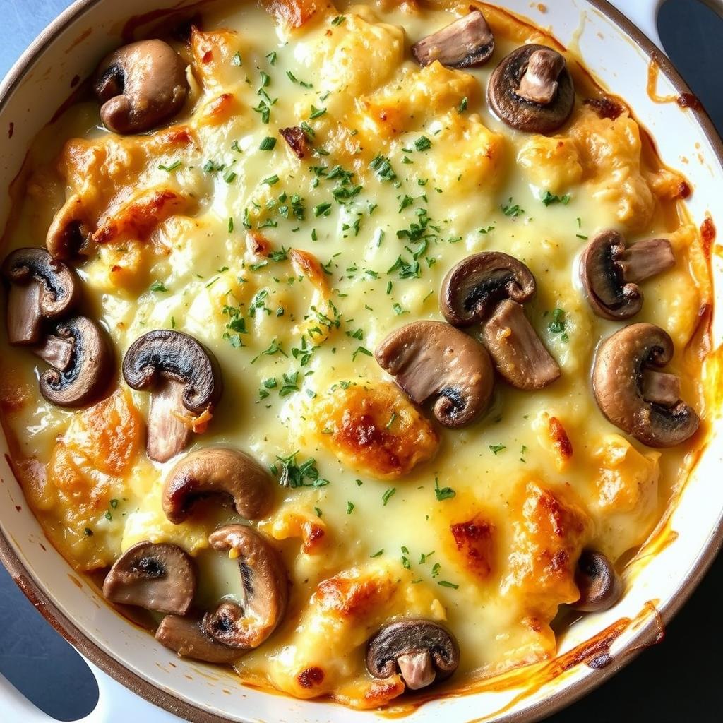 Gratin de Crozet Savoyard aux champignons
