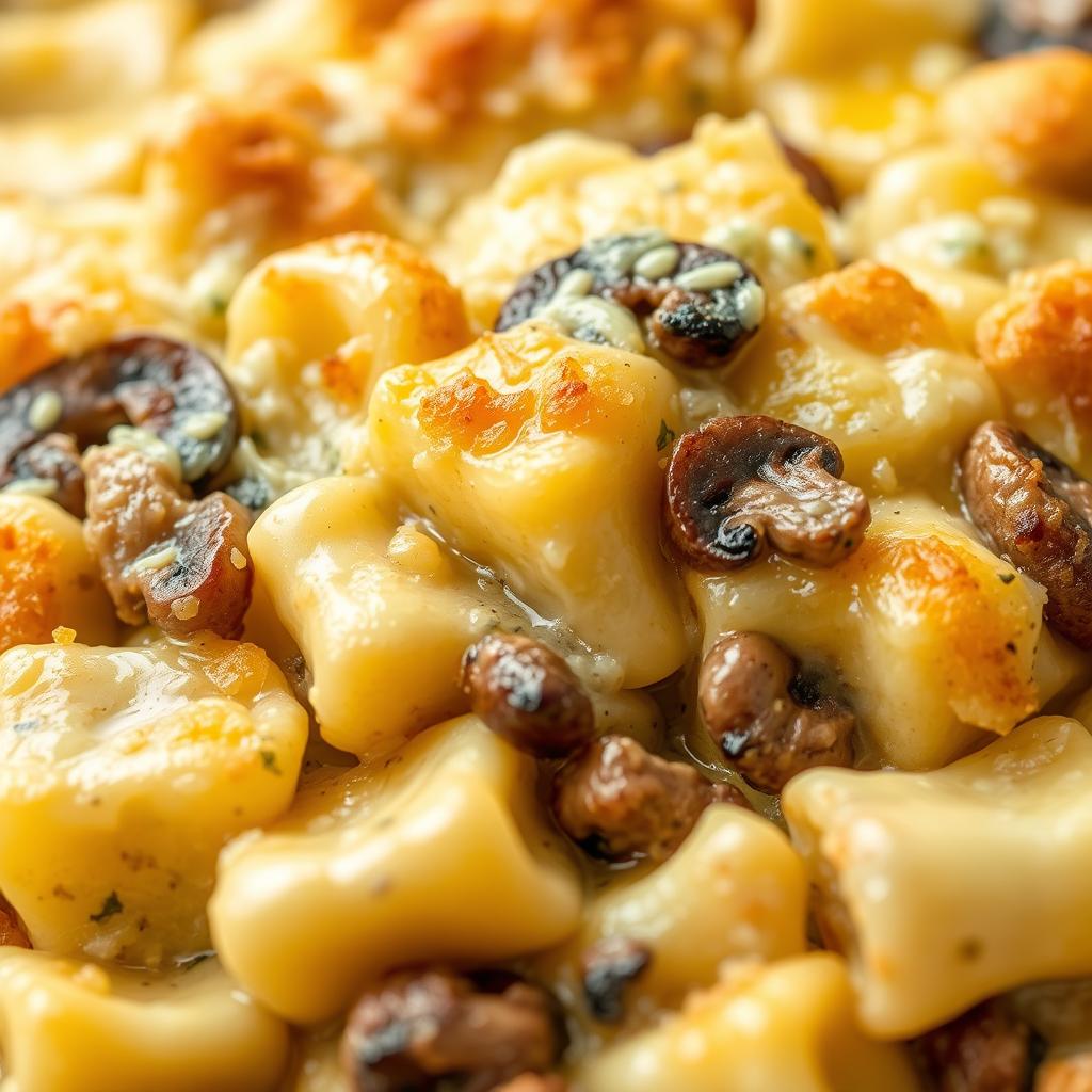 Gratin de crozets aux champignons forestiers