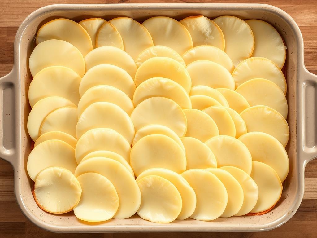 Gratin de crozets avec les tranches de reblochon disposées sur le dessus