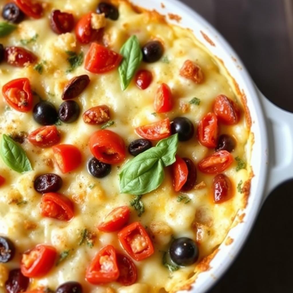 Version méditerranéenne du gratin de crozet léger