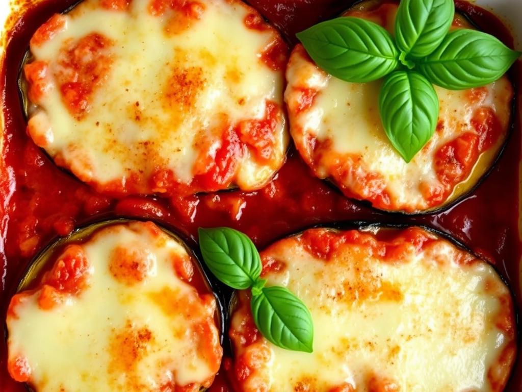 Aubergines à la parmesane gratinées