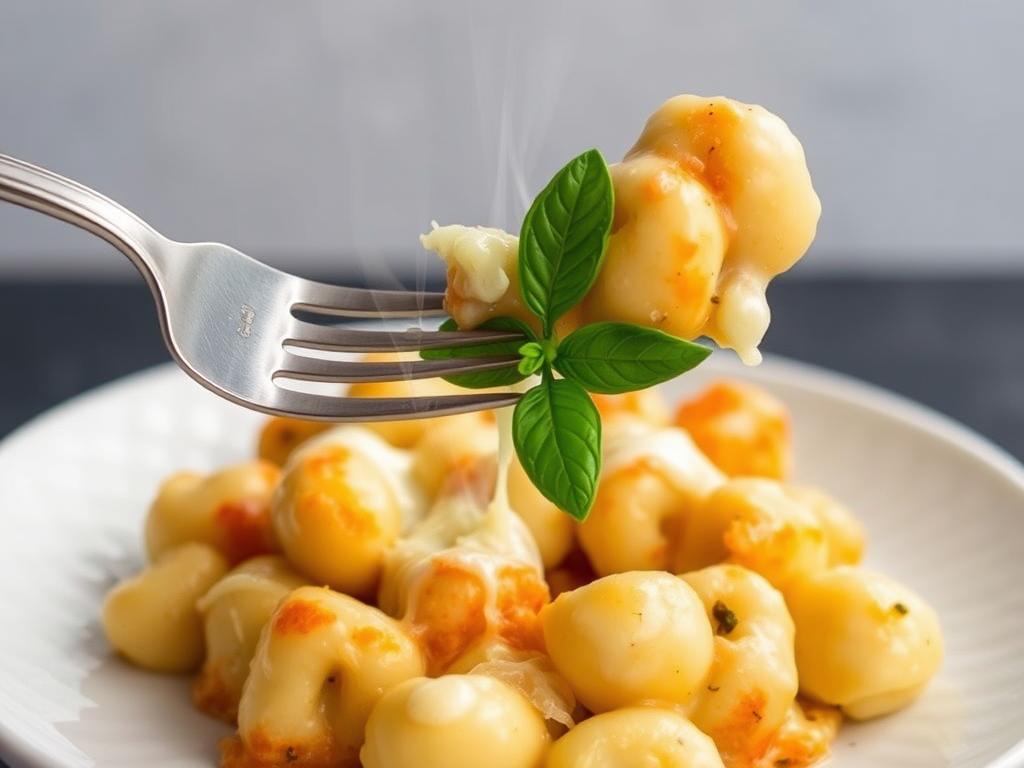Gratin de gnocchi facile servi dans une assiette
