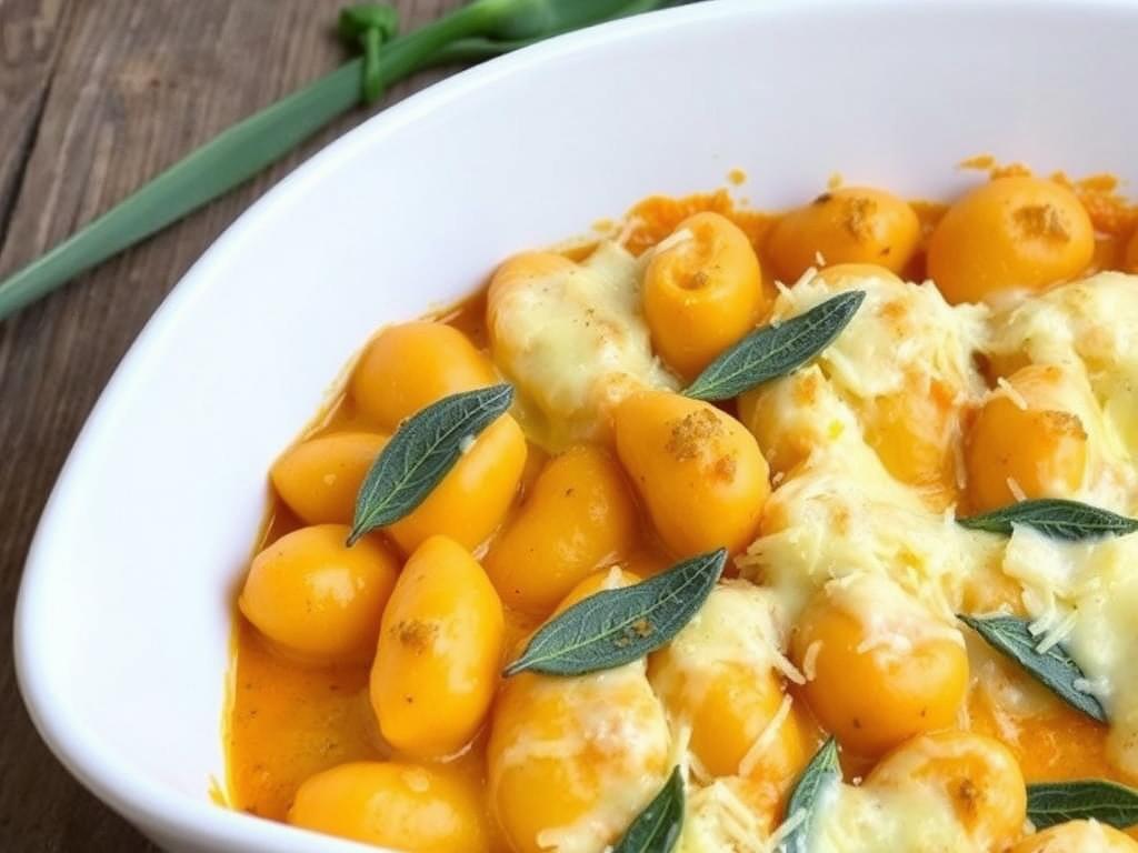 Gratin de gnocchis à la courge butternut