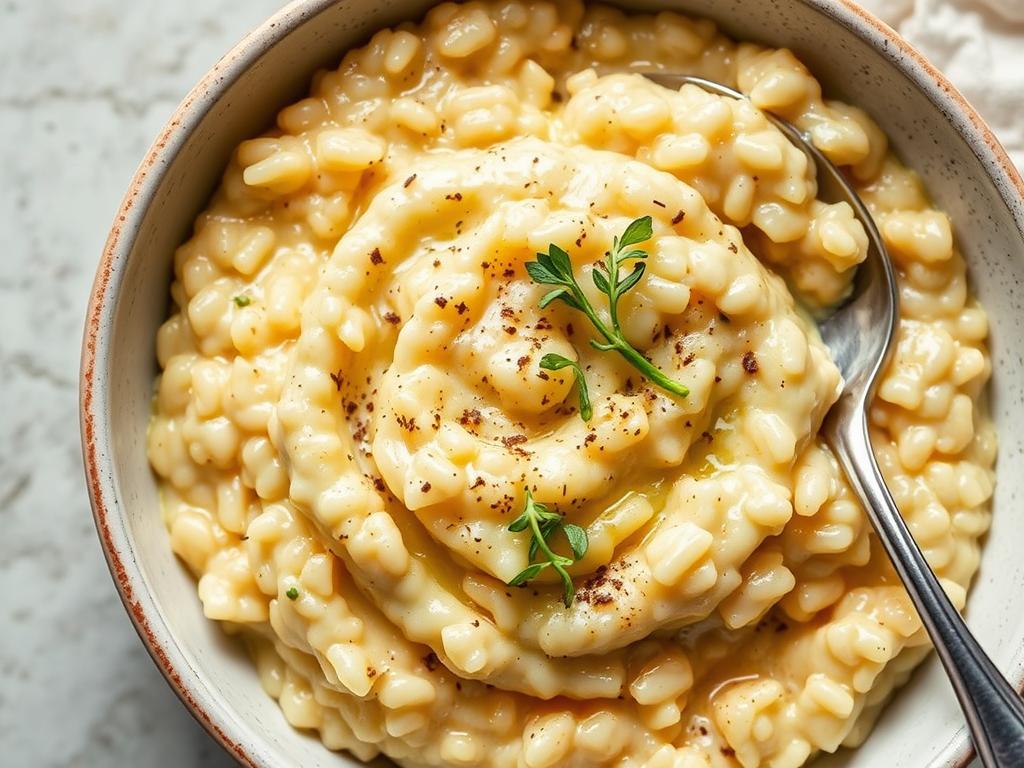 Risotto crémeux aux trois fromages