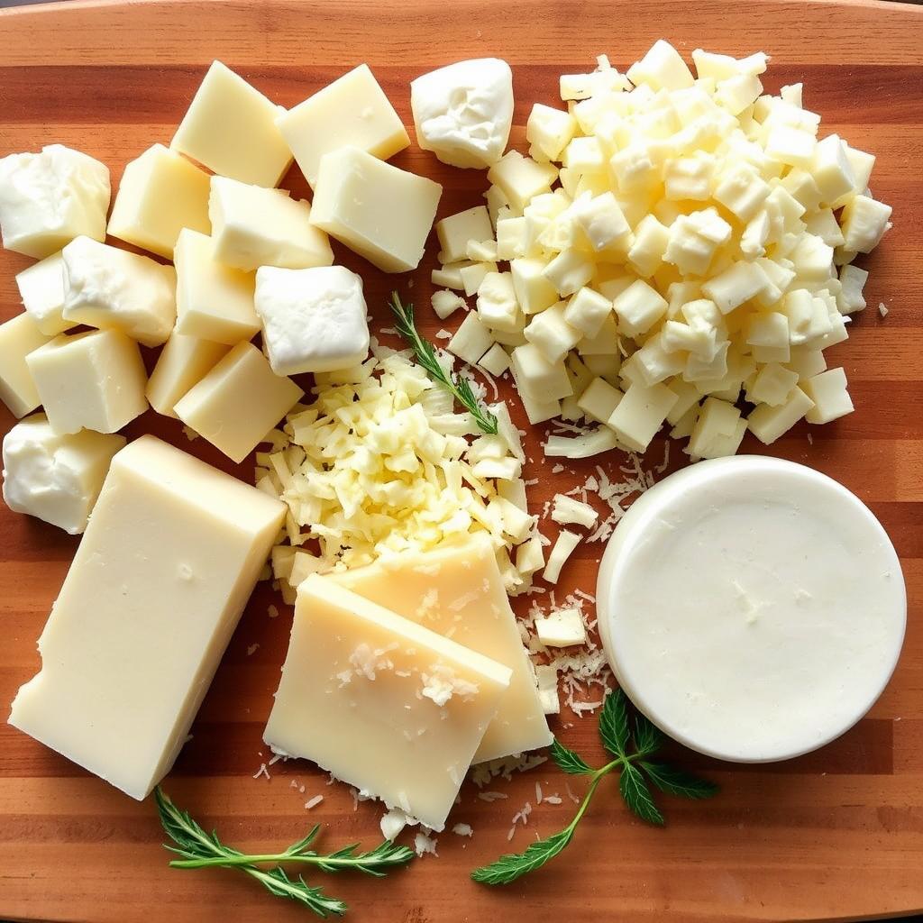 Sélection de fromages pour gratin de gnocchi au fromage
