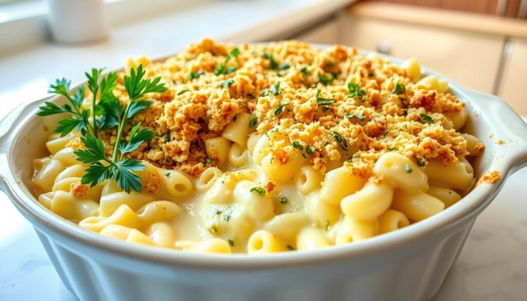 Version végétalienne du gratin de macaroni au fromage