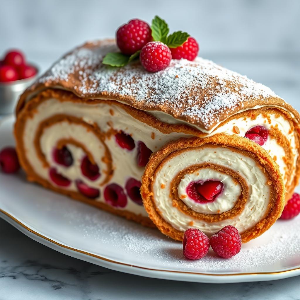 Bûche tiramisu speculoos fruits rouges