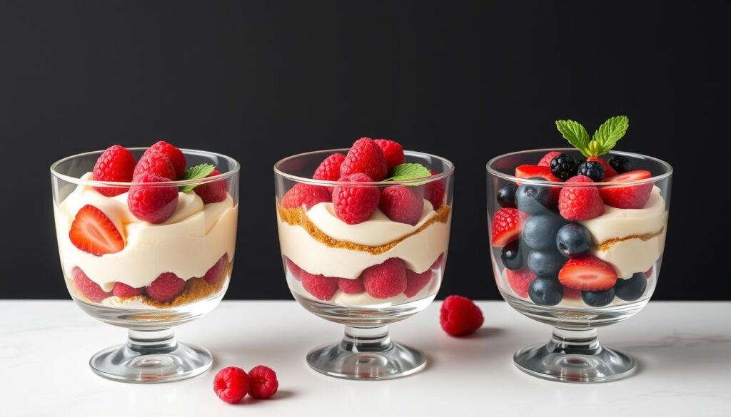 Différentes variations du tiramisu framboises speculoos