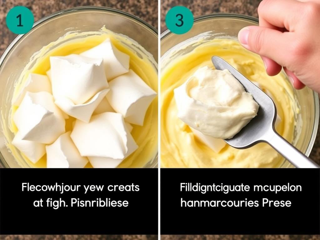 Incorporation des blancs en neige à la crème mascarpone
