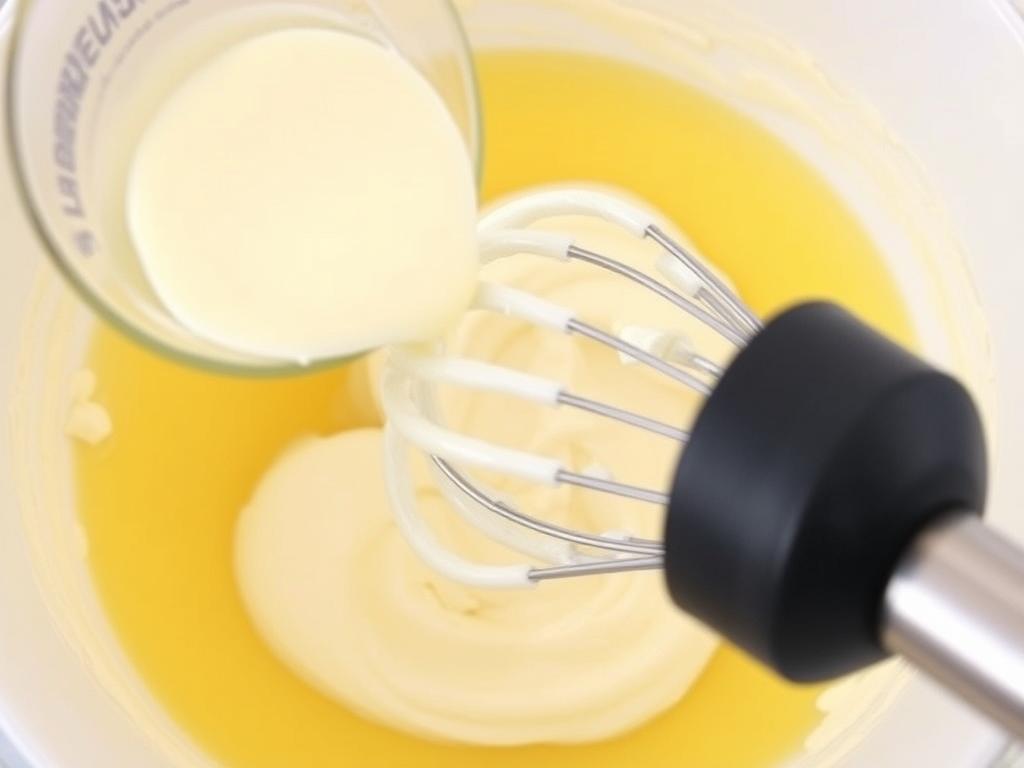 Incorporation du mascarpone à la préparation du tiramisu au nutella et speculoos