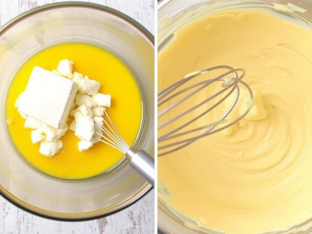 Mascarpone incorporé aux jaunes d'œufs blanchis