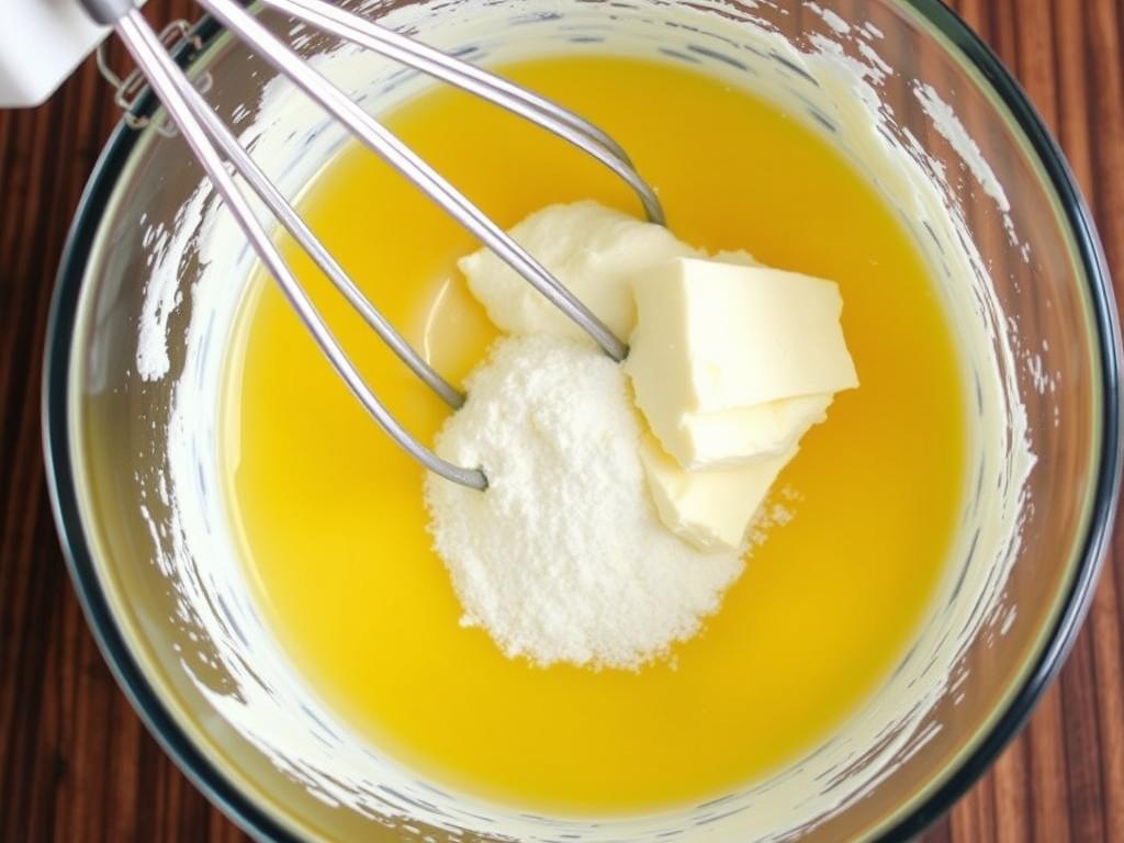 Mélange de jaunes d'œufs, sucre et mascarpone pour le tiramisu speculoos